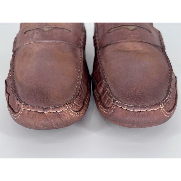 Clarks Ashmont Way Tan Leather Loafer Driving Shoes Men's 9.5M Comfort Slip On - Picture 3 of 12